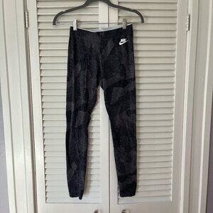 Nike Blue Label Compression leggings pants grey patterned women's small
